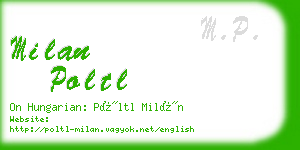 milan poltl business card